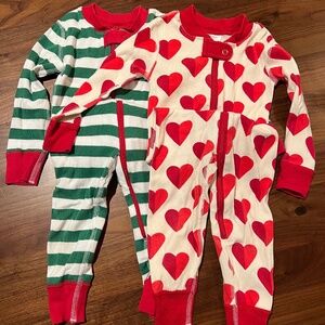 Hanna Andersson Christmas and Valentines PJ set